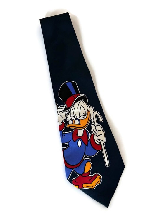 Disney Other - Disney 100% Silk  tie with graphic of Scrooge McDuck